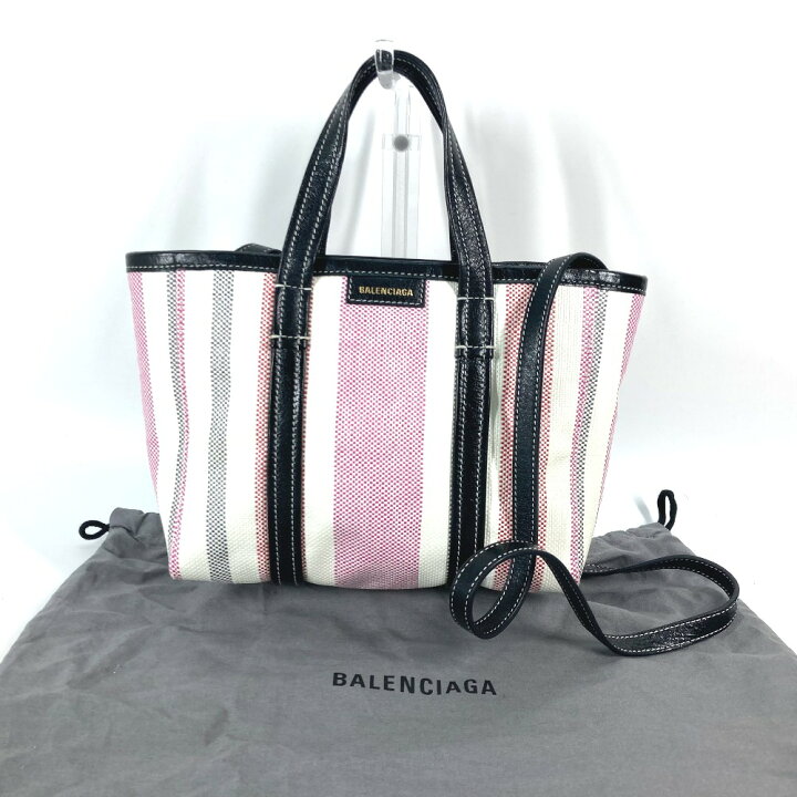 楽天市場】BALENCIAGA バレンシアガ 671404 ストライプ BARBES SMALL 