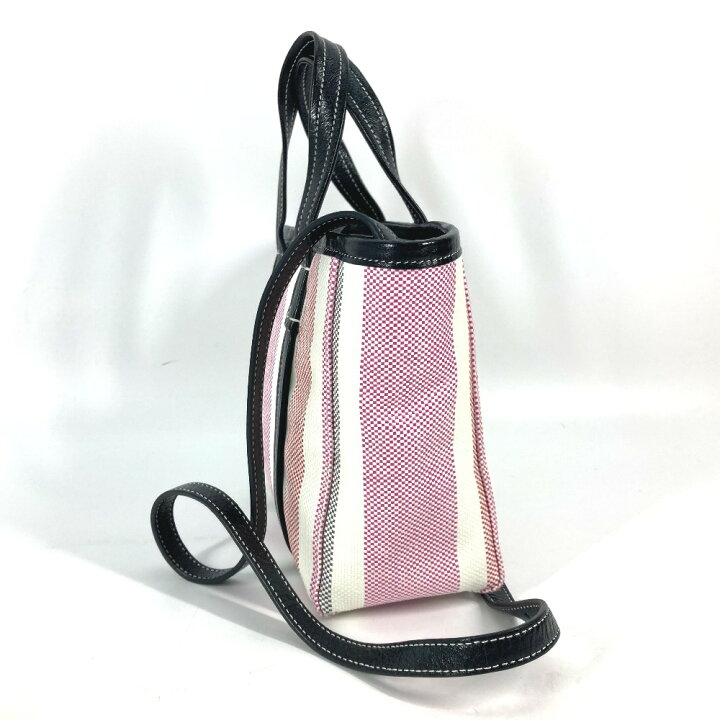 楽天市場】BALENCIAGA バレンシアガ 671404 ストライプ BARBES SMALL 