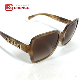 CHANEL シャネル 5408-A ロゴ アイウェア 眼鏡 メガネ サングラス プラスチック レディース ブラウン 【中古】