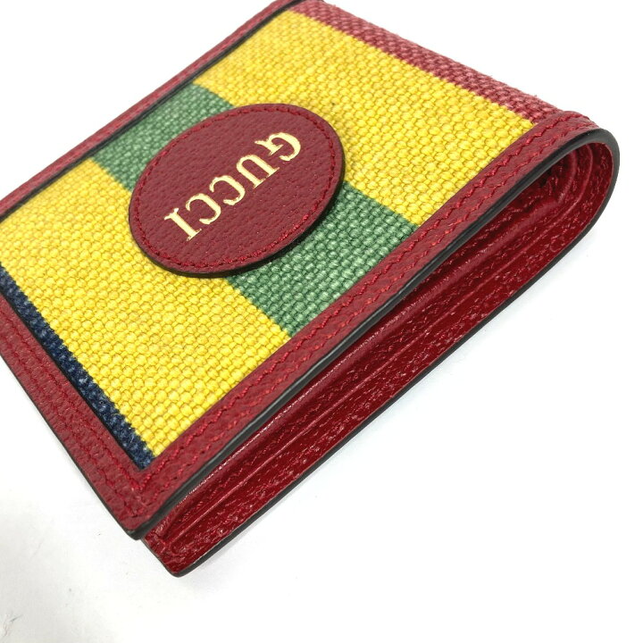 楽天市場】GUCCI グッチ 625601 ロゴ ストライプ コンパクトウォレット  