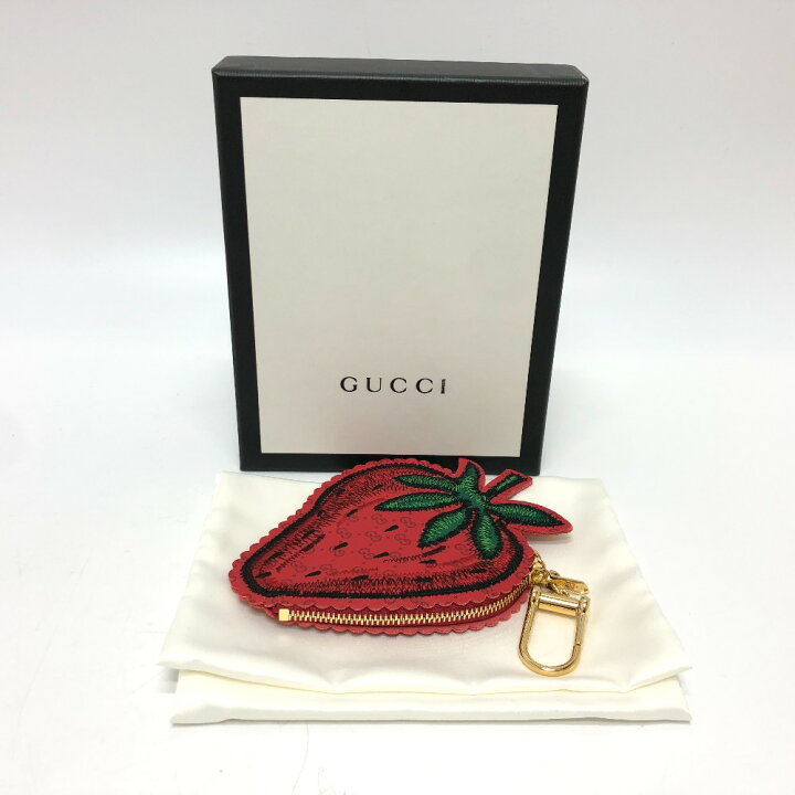 楽天市場】GUCCI グッチ 576493 イチゴ キーリング コインケース PVC 