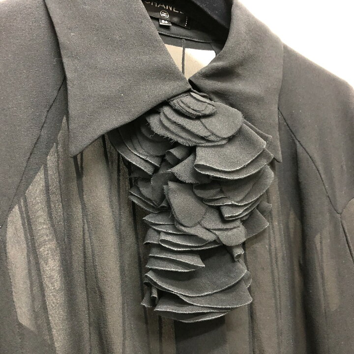 楽天市場】CHANEL シャネル P55115 アパレル 長袖 トップス シースルー 