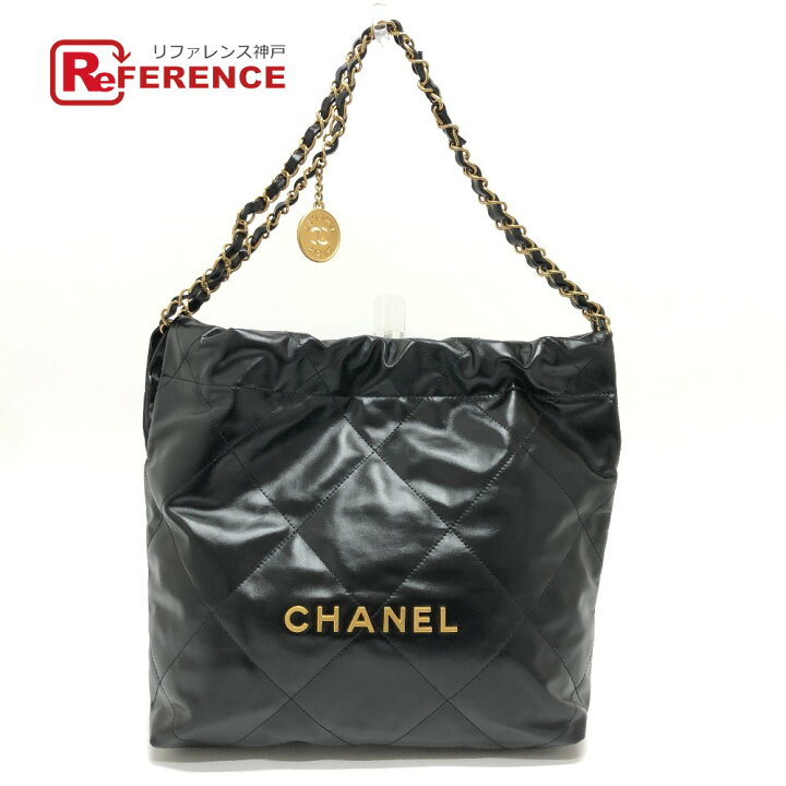 数回使用】CHANEL CHANELロゴ 部分レザーショルダーバッグ 
