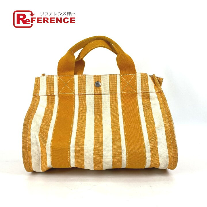 楽天市場】HERMES エルメス ポーチ付き カンヌPM ストライプ トート 