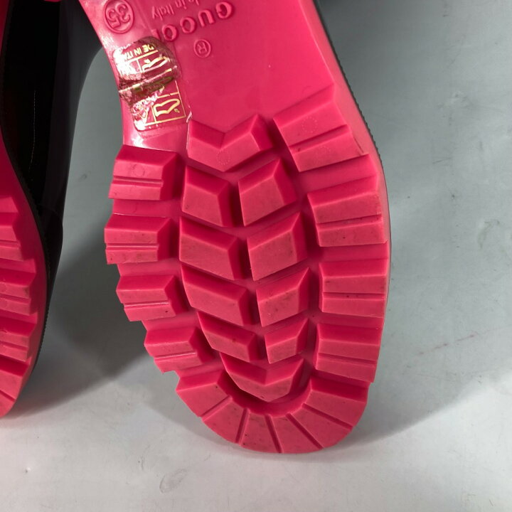 楽天市場】GUCCI グッチ ロングブーツ バイカラー 長靴 ロゴ レイン 