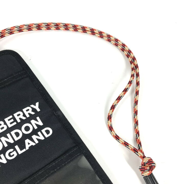 楽天市場】BURBERRY バーバリー パスケース ロゴ ネックストラップ付  