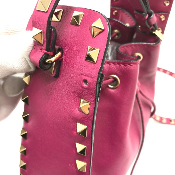 楽天市場】VALENTINO ヴァレンチノ ロックスタッズ 巾着 カバン 斜め 