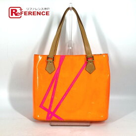 LOUIS VUITTON ルイヴィトン M91935 モノグラムヴェルニフルオ ヒューストン 2002年クリスマス限定 カバン トートバッグ ショルダーバッグ モノグラムヴェルニキャンバス レディース オレンジ 【中古】