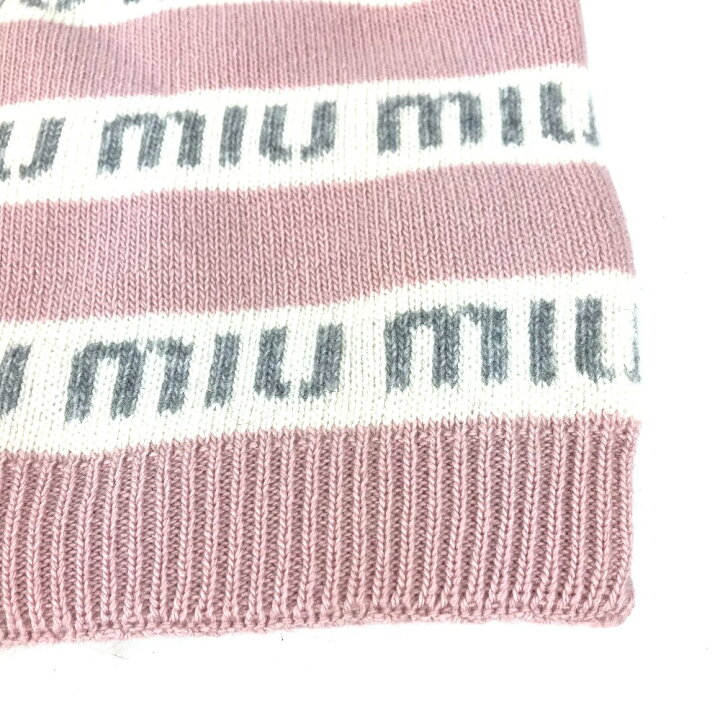 楽天市場】MIUMIU ミュウミュウ 5FS031 ロゴ マフラー ウール/カシミヤ  