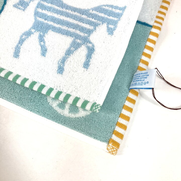 楽天市場】HERMES エルメス 馬柄 アダダ ハンドタオル ハンカチ タオル  