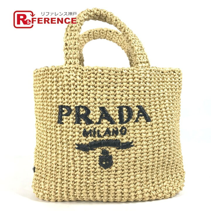 楽天市場】PRADA プラダ 1BG422 カゴバッグ ストローバッグ クロシェ  