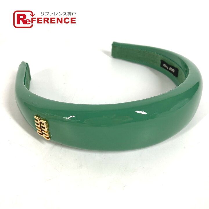 楽天市場】MIUMIU ミュウミュウ ロゴ ヘアアクセサリー ヘッドバンド  