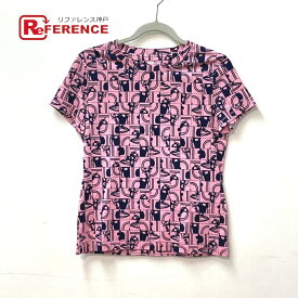 HERMES エルメス アパレル 半袖 ブライズ ド ガラ アン デソルドレ アパレル トップス 半袖 半袖Tシャツ コットン レディース ピンク 未使用 【中古】