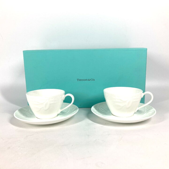楽天市場】TIFFANY&Co. ティファニー リーフ柄 2客セット ペア カップ 