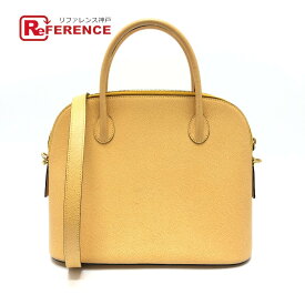 CELINE セリーヌ ヴィンテージ ボーリング 2WAY 肩掛け 斜め掛け カバン ショルダーバッグ レザー レディース イエローベージュ系 【中古】