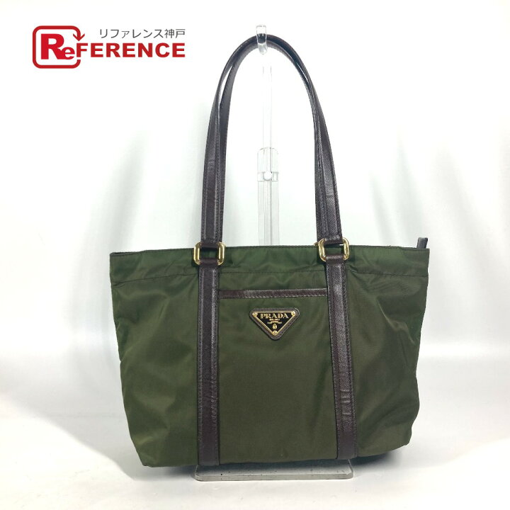 美品 PRADA プラダ テスート 三角ロゴプレート ブラック 黒 ナイロン  