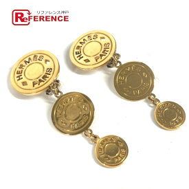 HERMES エルメス 3連 セリエ アクセサリー イヤリング メタル レディース ゴールド 【中古】