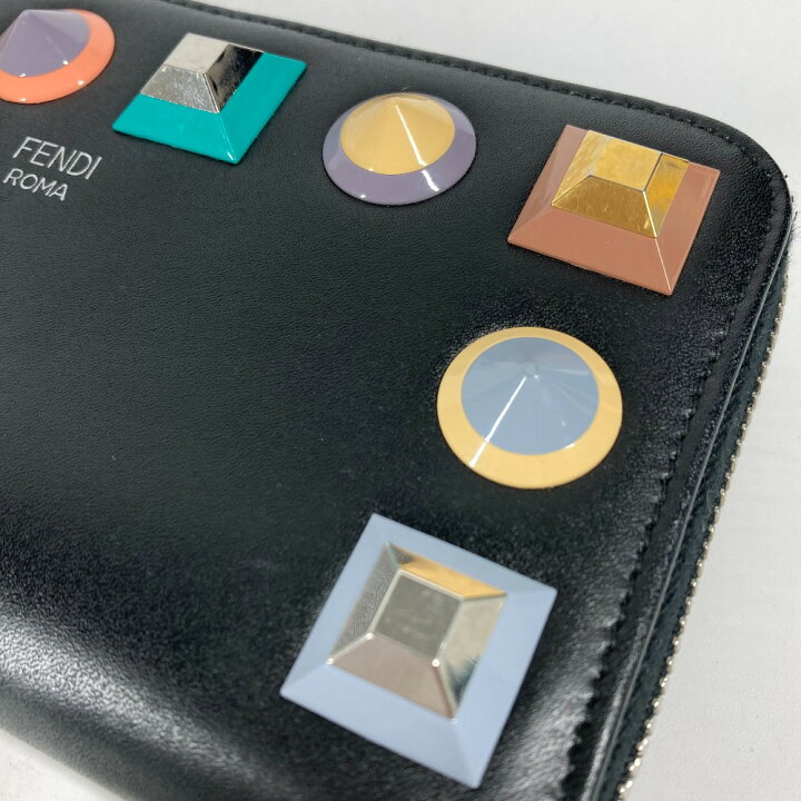 楽天市場】FENDI フェンディ ロングウォレット マルチスタッズ ロゴ 