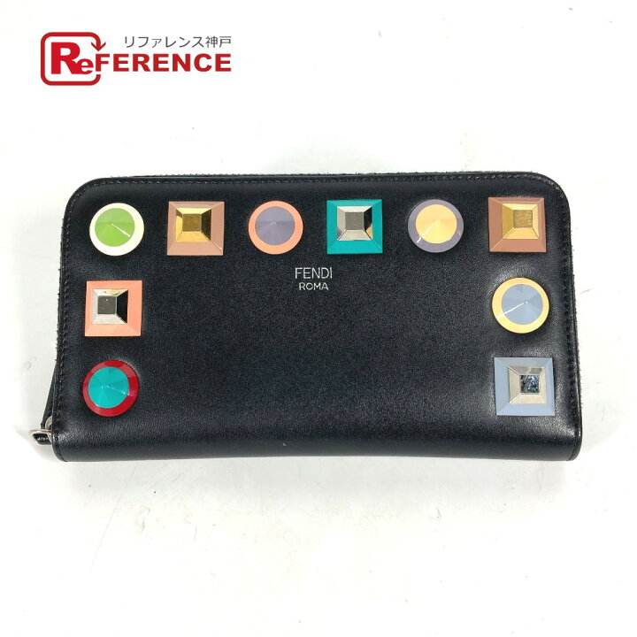 楽天市場】FENDI フェンディ ロングウォレット マルチスタッズ ロゴ 