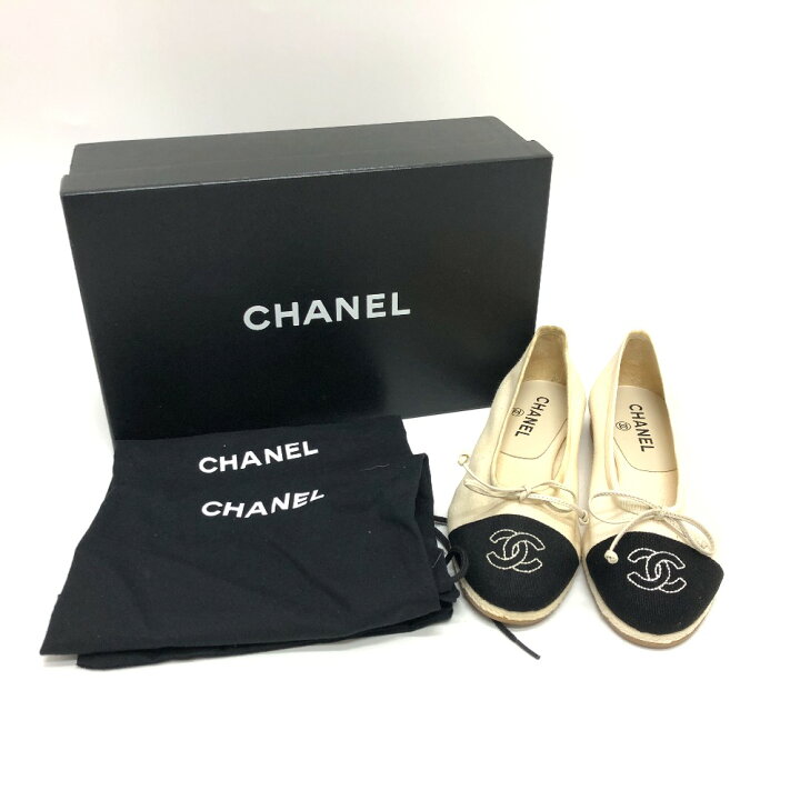 楽天市場】CHANEL シャネル ココマーク エスパド リボン バイカラー  