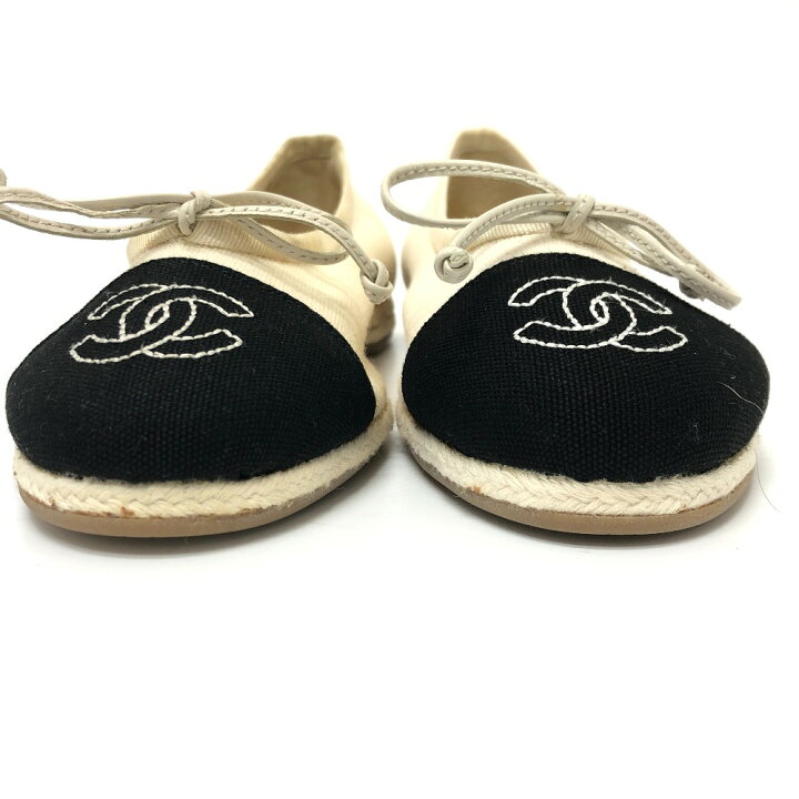 楽天市場】CHANEL シャネル ココマーク エスパド リボン バイカラー  