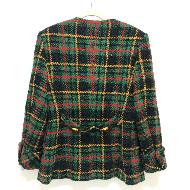 楽天市場】CELINE セリーヌ ヴィンテージ チェック マカダムボタン  