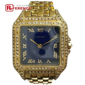 CARTIER カルティエ パンテール K18無垢 アフターダイヤベゼル 社外ムーブメント クォーツ 腕時計 K18 メンズ ゴールド 【中古】