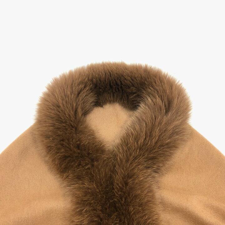 楽天市場】LANVIN ランバン フォックスファー ケープ カシミヤ  