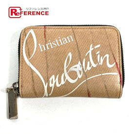 Christian Louboutin クリスチャンルブタン 財布 小銭入れ クラフトロゴ ラウンドファスナー コインケース レザー レディース ベージュ 【中古】