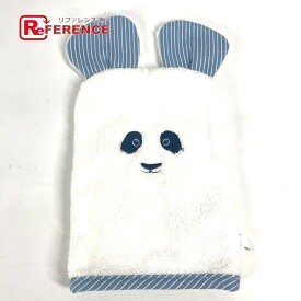 HERMES エルメス ベビー BABY 赤ちゃん ミトン パンダ ウォッシュクロスパススルー ボディミトン タオル コットン レディース ブルー 未使用 【中古】