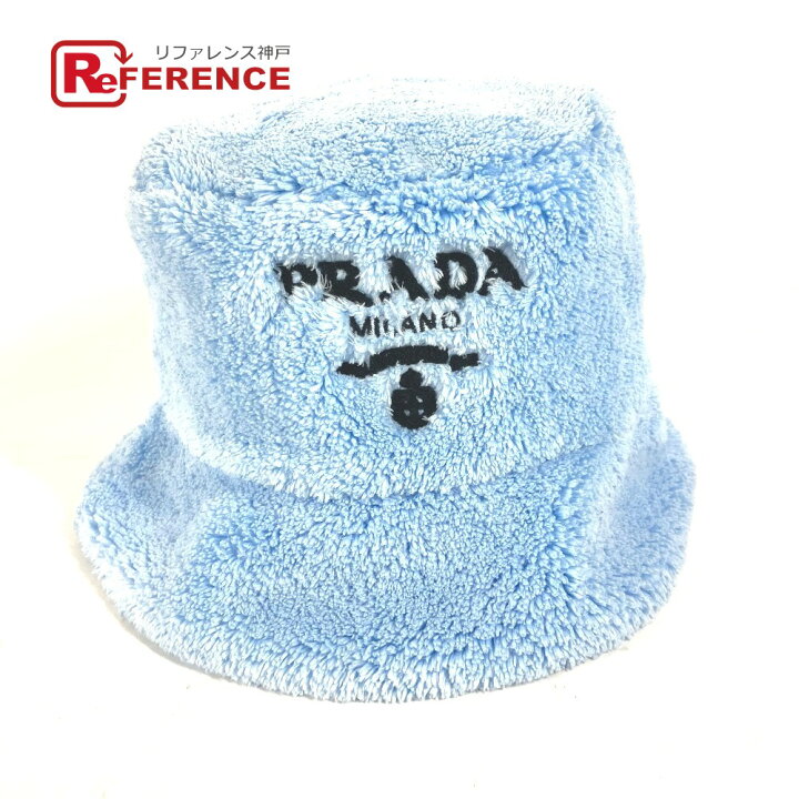楽天市場】PRADA プラダ 1HC137 ファー ロゴ バケットハット 帽子 