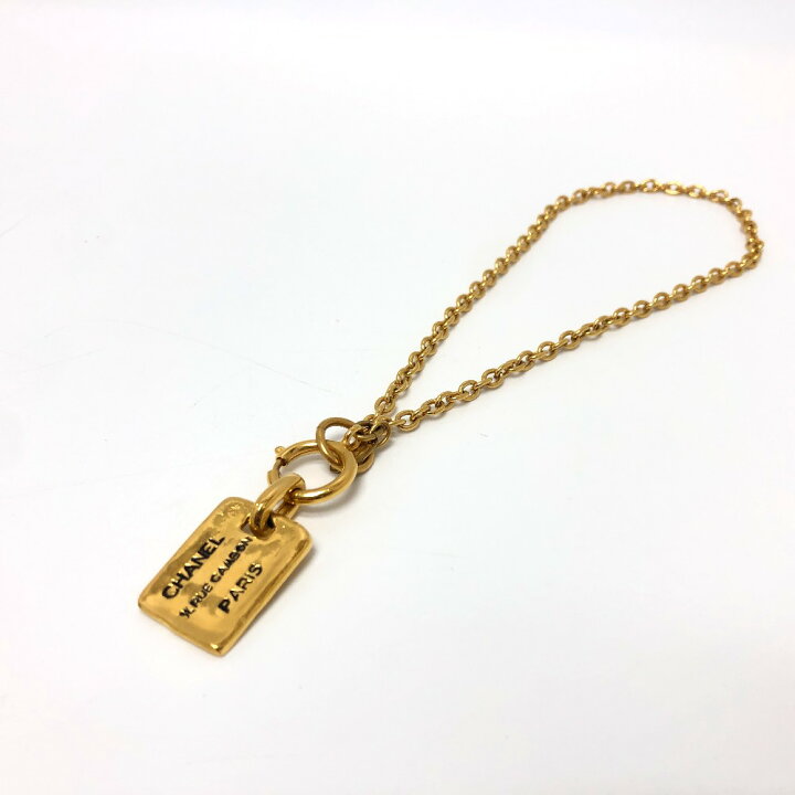 楽天市場】CHANEL シャネル タグ プレート ネックレス メタル 