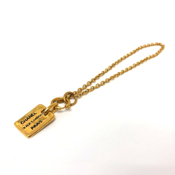 楽天市場】CHANEL シャネル タグ プレート ネックレス メタル 