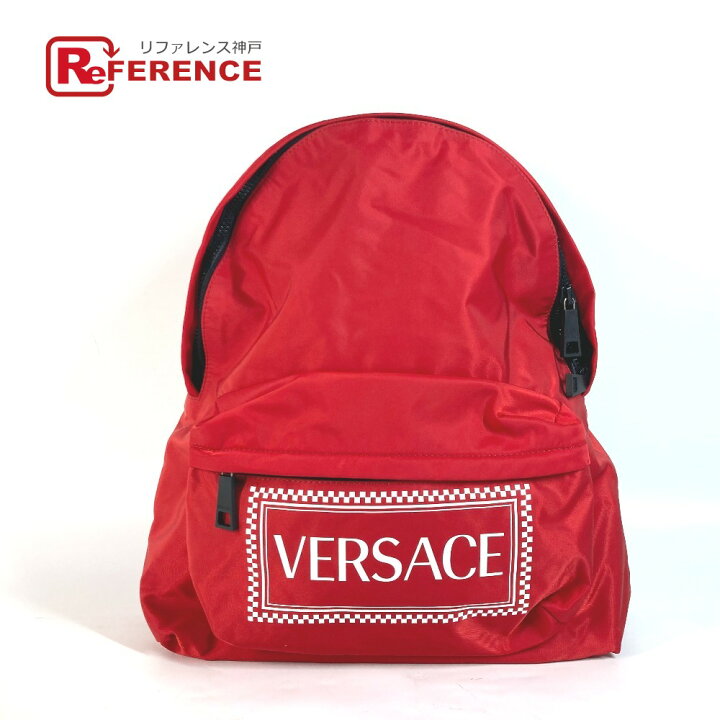 楽天市場】VERSACE ヴェルサーチ バイカラー ロゴ バックパック カバン 
