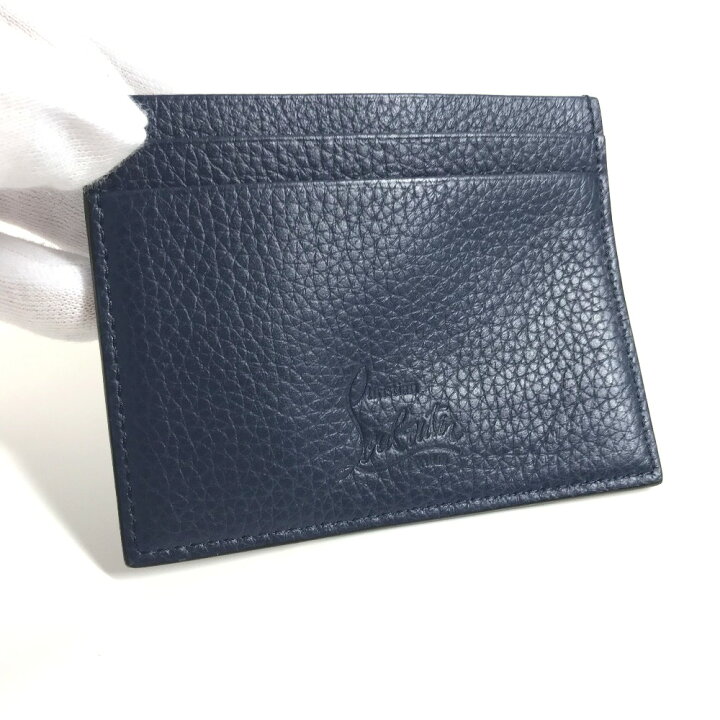ルブタン カードケース 1175211 ダークグレー レザー 中古 カード  