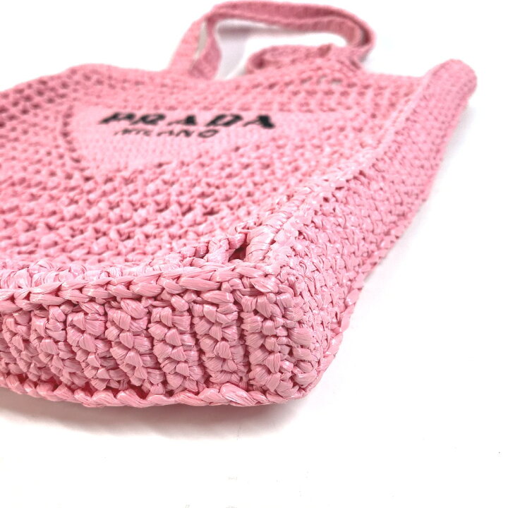 楽天市場】PRADA プラダ 1BG393 カバン カゴバッグ ストローバッグ
