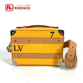 LOUIS VUITTON ルイヴィトン M59669 ヴァージルアブロー ハンドル・ソフトトランク カバン ハンドバッグ ショルダーバッグ カーフレザー メンズ サフラン オレンジ 【中古】