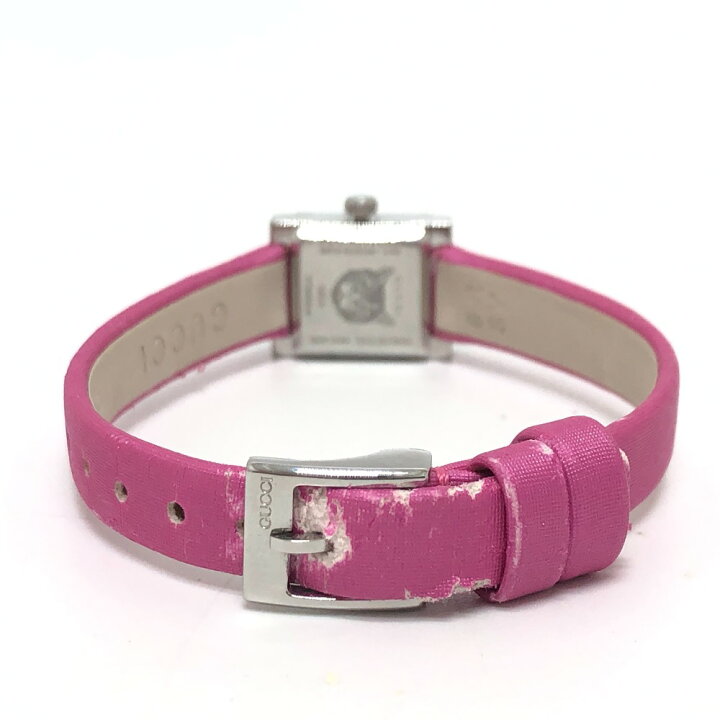 楽天市場】GUCCI グッチ 128.5 ピンクシェル クォーツ 腕時計 時計  