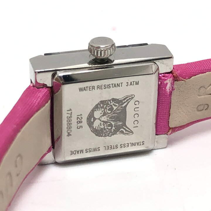 楽天市場】GUCCI グッチ 128.5 ピンクシェル クォーツ 腕時計 時計  