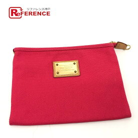 LOUIS VUITTON ルイヴィトン M40065 アンティグア ポシェット プラット GM クラッチバッグ フラット バッグ カバン ポーチ ポーチ キャンバス レディース ローズ ピンク 【中古】