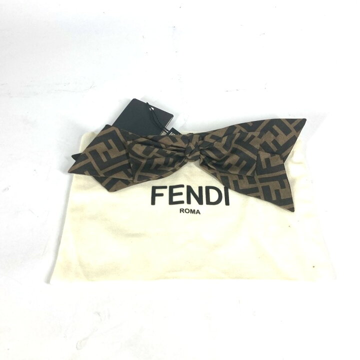 楽天市場】FENDI フェンディ ズッカ リボン りぼん ヘアアクセサリー 