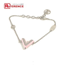 LOUIS VUITTON ルイヴィトン M63185 スタッズ ブラスレ エセンシャルV アクセサリー チェーン ブレスレット メタル レディース ピンク 【中古】