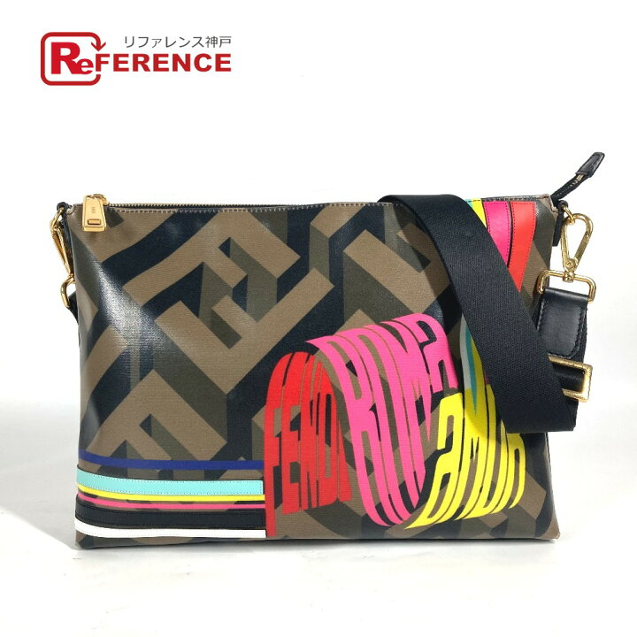楽天市場】FENDI フェンディ 7VA470 マルチカラーロゴ レインボー 斜め 