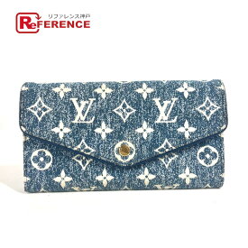 LOUIS VUITTON ルイヴィトン M81183 モノグラムジャガードデニム ポルトフォイユ・サラ ロングウォレット 長財布 モノグラムデニム レディース ブルー 【中古】