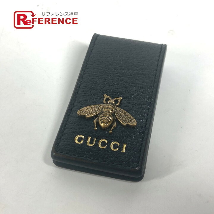 GUCCI 522914 グッチ アニマリエ ビー レザー マネークリップ  