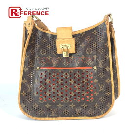 LOUIS VUITTON ルイヴィトン M95174 モノグラムペルフォ パンチング ミュゼット カバン 斜め掛け ショルダーバッグ モノグラムキャンバス レディース ブラウン×オレンジ 【中古】