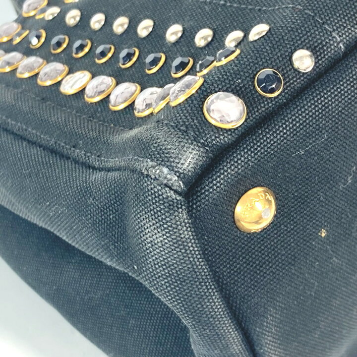 楽天市場】PRADA プラダ 1BG439 斜め掛け ストーン付き カナパS 2WAY 