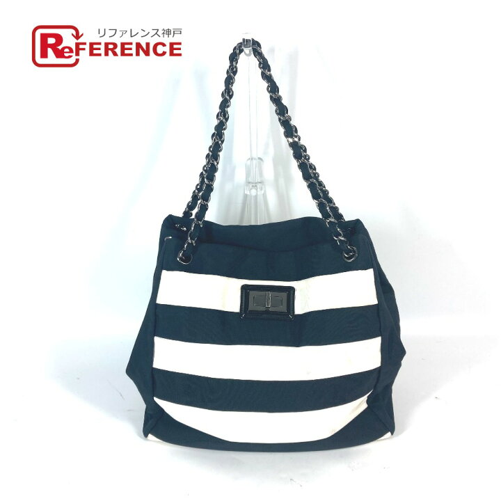 楽天市場】CHANEL シャネル 2.55金具 ボーダー チェーンバッグ カバン  