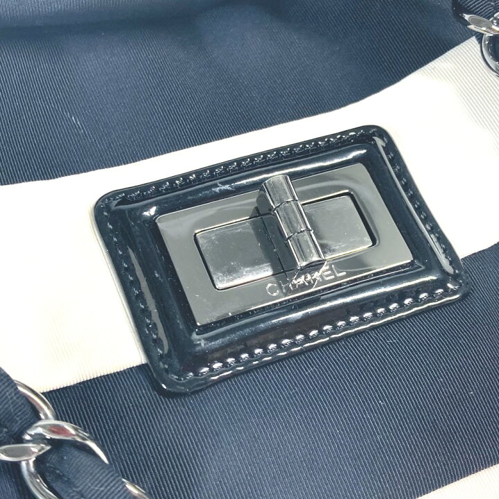 楽天市場】CHANEL シャネル 2.55金具 ボーダー チェーンバッグ カバン  