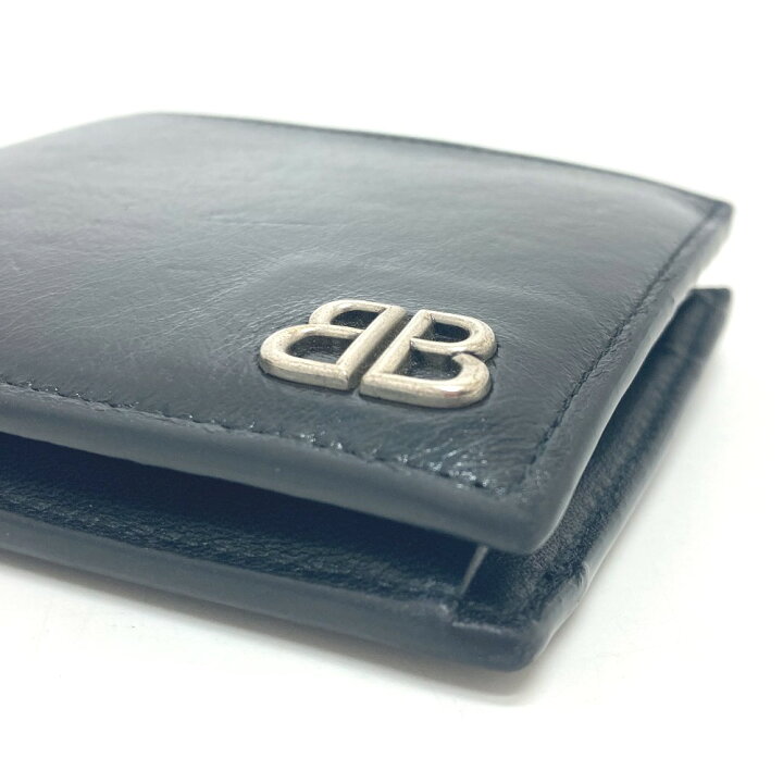 楽天市場】BALENCIAGA バレンシアガ 779971 BB ロゴ 2つ折り財布 財布 